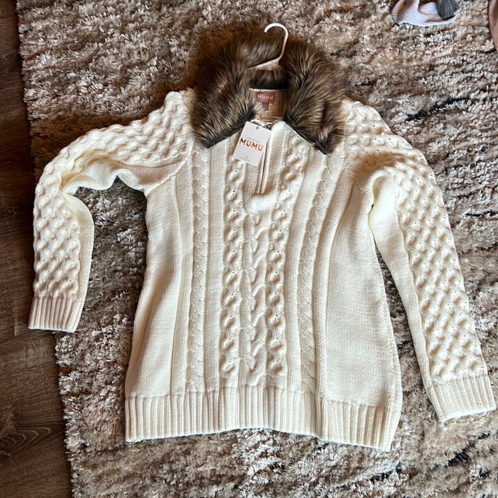 Show me your mumu cable knit sweater